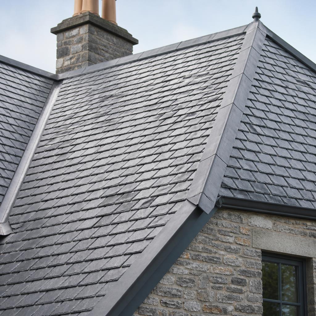 Slate roofing craftsmanship